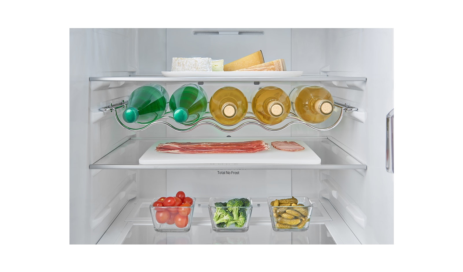 LG Ny Køle-/fryseskabe med Total No Frost, 201cm (nettovolumen 343 liter), GBB60NSFFB